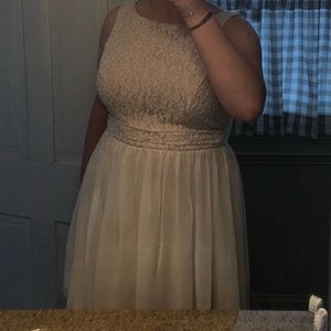 Tan formal dress